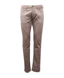 Зауженные хлопковые брюки с 5 карманами Armani, бежевый