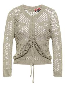 Женский вязаный свитер серого цвета myMo ROCKS