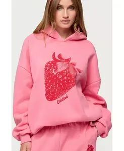 Женская толстовка с капюшоном Strawberry Babe Edikted, розовый