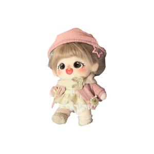 Мягкая плюшевая кукла из хлопка, 20 см Jinnew, розовый