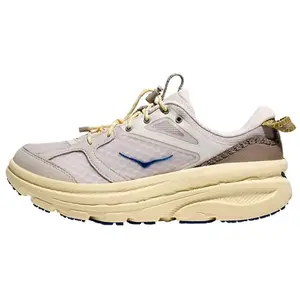 HOKA ONE ONE Bondi B3LS. Нескользящие, износостойкие, дышащие, повседневные низкие кроссовки с отскоком. Унисекс. Серо-желтый цвет