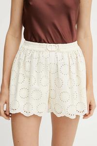 Хлопковые шорты Twinset, бежевый