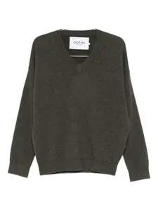 Свитер с V-образным вырезом Gotha, зеленый