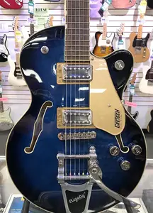 Gretsch G5655T-QM Electromatic Center Block Jr. Single-Cut с кленовым топом Quilted Maple и тремоло Bigsby, цвет Hudson Sky