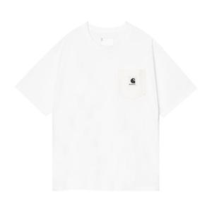 Футболка Sacai x Carhartt WIP Cotton Jersey T-Shirt 'White'