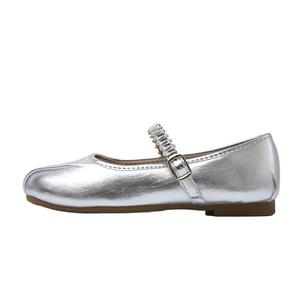 Плоские туфли Мэри Джейн для женщин EGCHI, серебро