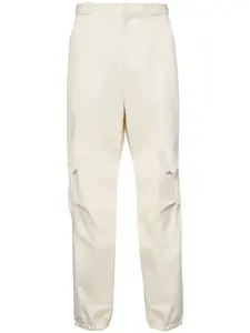 Зауженные брюки с узором в елочку Prada, нейтральный