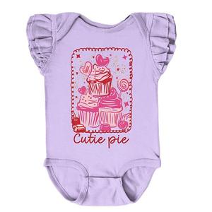 Боди с рукавами-крылышками Cutie pie cupcakes frame The Juniper Shop, Lavender