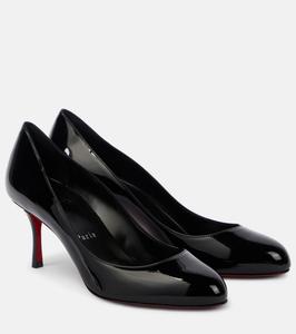 Туфли-лодочки Dolly 70 из лаковой кожи Christian Louboutin, Black/Lin Black