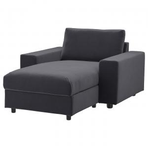 Шезлонг с широкими подлокотниками/Djuparp темно-серый, Vimle IKEA