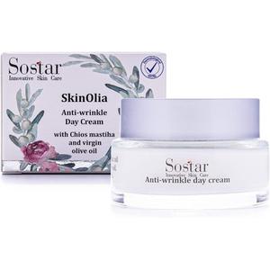 Дневной крем против морщин с греческой мастикой и экстрактом органического оливкового масла Sostar
