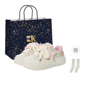 Низкие женские кроссовки Boldi Kuki, Pink Stars (Shopping Bag-Comes With Socks)