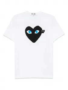 Футболка с логотипом Heart Comme Des Garçons Play, белый