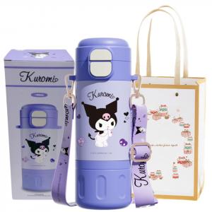 Студенческая термокружка 480 мл Sanrio, Kulomi (Dual Drinking Spouts)+Gift Bag