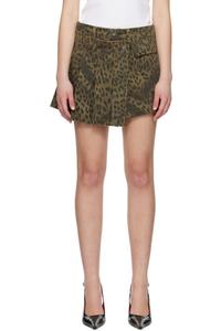 Юбка-хаки с леопардовым принтом Andersson Bell