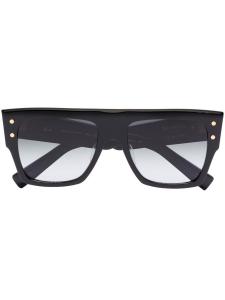 Balmain Eyewear солнцезащитные очки в массивной квадратной оправе, черный