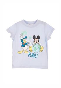 Футболка с принтом Mickey & Minnie, светло-голубой