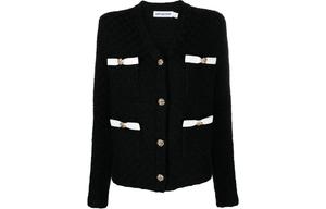 Кардиган с люрексом и плетением Self-portrait, синий