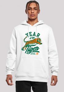 Толстовка STRANGER THINGS HAWKINS YEAR OF THE TIGER 86 NETFLIX TV SERIES - Hoodie F4NT4STIC, белый
