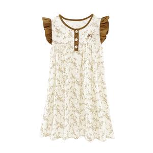 Детское платье Floral Coffee цвет для детей 3-7 лет Disney, Floral Coffee Color