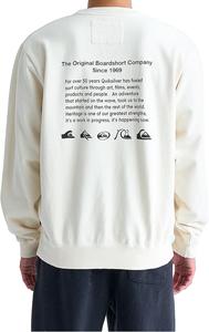 Мужская толстовка QUIKSILVER с историческим принтом, свободного кроя и круглым вырезом