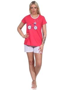 Пижама NORMANN kurzarm Shorty Pünktchen, красный