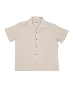 Рубашка с коротким рукавом из перьевой ткани Obey, серый