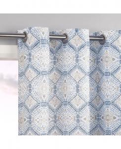 Полупрозрачная штора Lotan Global Inspired Medallion на люверсах No 918, Blue