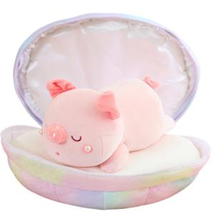 Плюшевая кукла Shell Pearl, свинка-талисман размером с ладонь, высота 18 см Mise