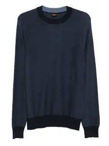 Свитер с круглым вырезом BOSS, синий
