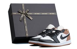 Jordan Кроссовки баскетбольные женские low top vintage Air 1 Cushioning, Wear Resistant черный коричневый