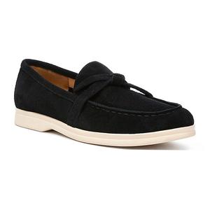 Женские замшевые лоферы с узлом Rag & Co, Black