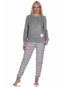 NORMANN Пижама из махровой ткани с манжетами - 77702, серого цвета