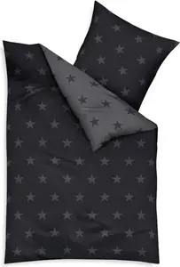 Двустороннее постельное белье Biber 155x220 см Stars 32779 банка Kaeppel