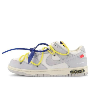 Кроссовки x off white dunk low Nike, серый