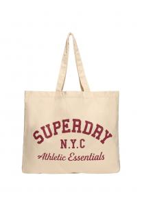 Сумка-шоппер Superdry & Co Tote bag, Natural Brown Bordeaux Red/Beige