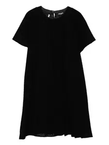 Платье с короткими рукавами Balmain Kids, черный