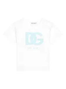 Футболка с логотипом Dolce & Gabbana Kids, белый