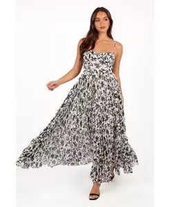 Женское плиссированное платье макси Achanti Petal and Pup, черный