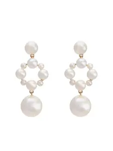 Серьги с жемчугом Nebula из 14-каратного желтого золота Sophie Bille Brahe, белый