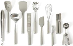 Calphalon Edge набор из 11 предметов кухонных инструментов и гаджетов из нержавеющей стали, цвет серо-коричневый