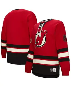 Мужская красная толстовка New Jersey Devils Heritage на шнуровке Mitchell & Ness