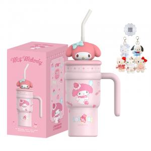 Термочашка Echos Hello Kitty из нержавеющей стали 316, большая вместимость 700 мл Sanrio, My Melody Insulated Cup+Random Pendant 1 Pc