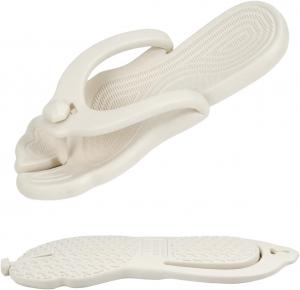 Вьетнамки Rosoz для женщин и мужчин, складные дорожные тапочки, легкие шлепанцы для душа, нескользящие, быстро сохнущие, для ванной, кемпинга и пляжа, бежевый