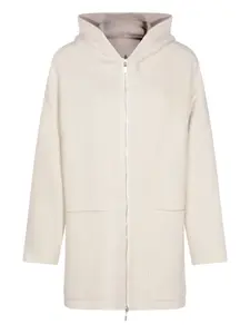 Вязаное изделие с капюшоном на молнии Malo, белый