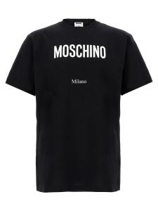 Футболка с принтом Moschino, белый/черный