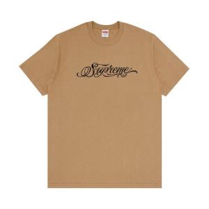 Футболка Supreme Script Tee Khaki, желто-коричневый