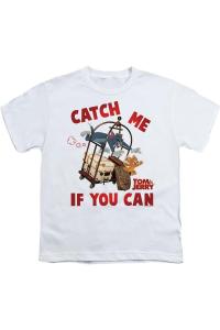 Футболка с коротким рукавом для детей "Tom And Jerry Movie: Поймай меня, если сможешь" Gildan, белый
