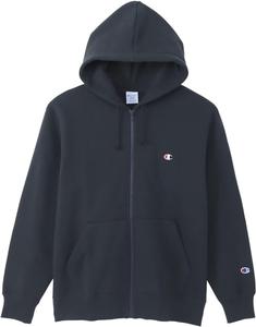 Мужская толстовка Champion C3-W106Z с длинными рукавами, вышитым логотипом и застежкой-молнией, темно-синий