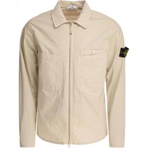 STONE ISLAND Длинный застегивающийся на молнию жакет, Khaki